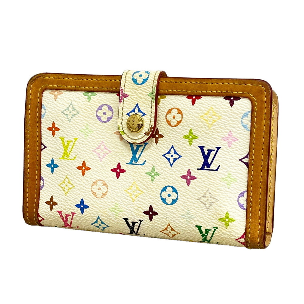 Louis Vuitton Monogram Multicolor Portemonnaie Viennois Wallet M92987 Blanc W...